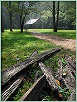 The cabins in cades Cove are a popular destination