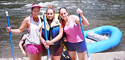 Whitewater rafting is only a half hour from our north carolina log cabin