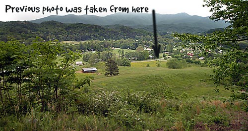 Looking down toward the Deep Creek area